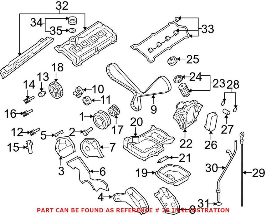 Audi VW Engine Oil Cooler 077117021Q